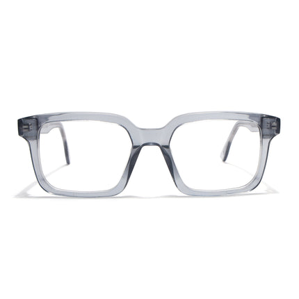 Voyage Glaze Grey Square Acetate Eyeglasses for Men & Women (FPK26015FMG8656)