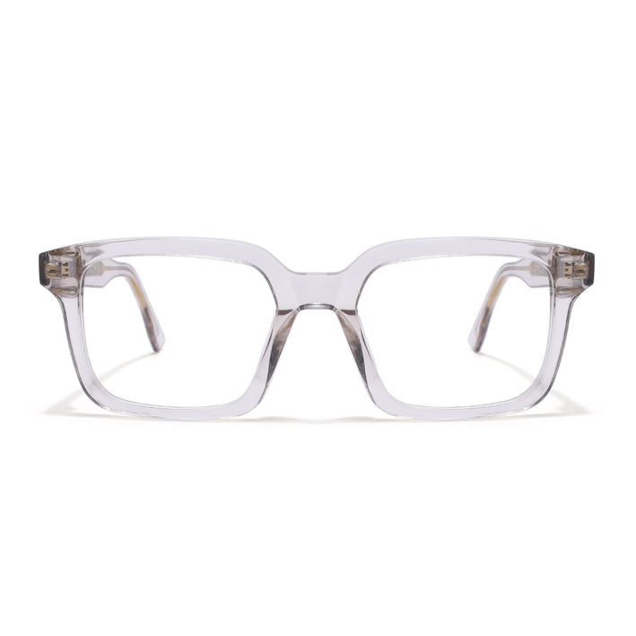 Voyage Glaze Transparent Square Acetate Eyeglasses for Men & Women (FPK26015FMG8657)