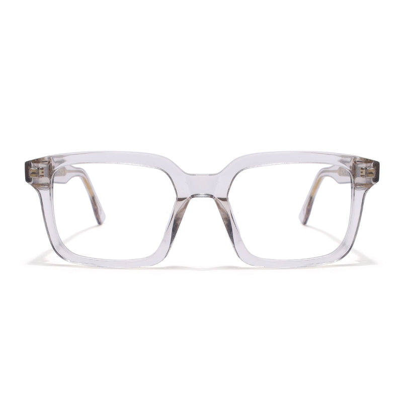 Voyage Glaze Transparent Square Acetate Eyeglasses for Men & Women (FPK26015FMG8657)