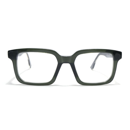 Voyage Glaze Green Square Acetate Eyeglasses for Men & Women (FPK26015FMG8658)