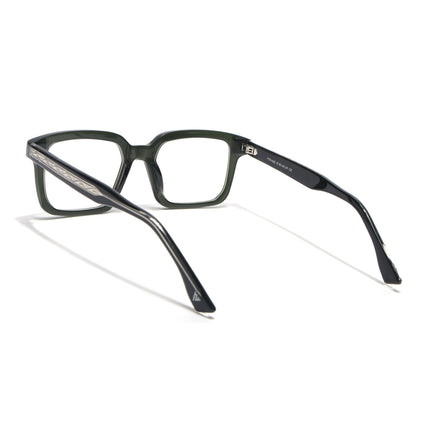 Voyage Glaze Green Square Acetate Eyeglasses for Men & Women (FPK26015FMG8658)