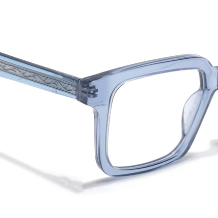 Voyage Glaze Blue Square Acetate Eyeglasses for Men & Women (FPK26015FMG8659)