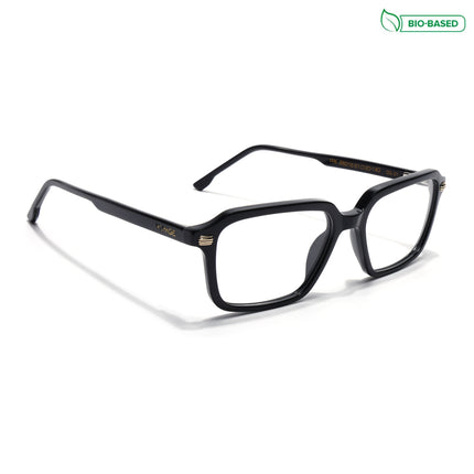 Voyage Glaze Black Rectangle Acetate Eyeglasses for Men & Women (FPK26016FMG8094)