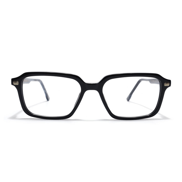 Voyage Glaze Black Rectangle Acetate Eyeglasses for Men & Women (FPK26016FMG8094)