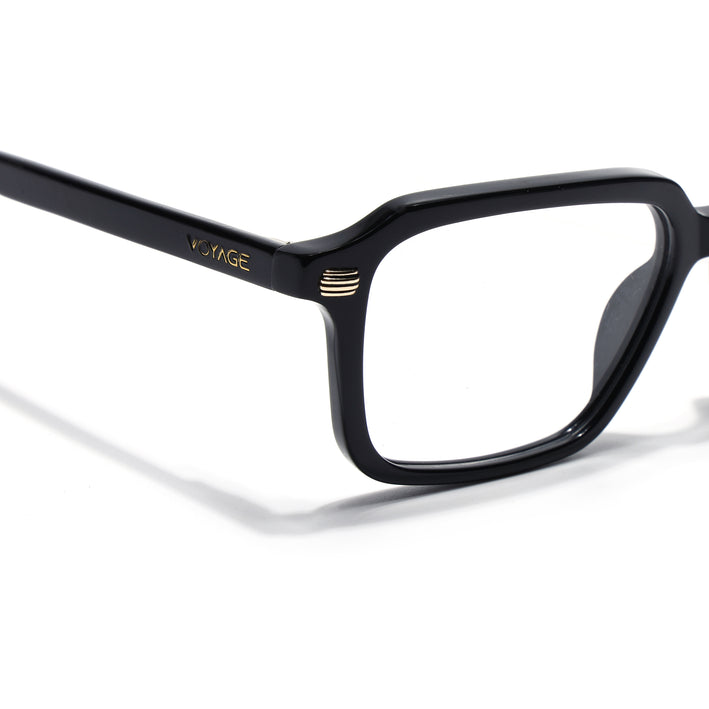 Voyage Glaze Black Rectangle Acetate Eyeglasses for Men & Women (FPK26016FMG8094)