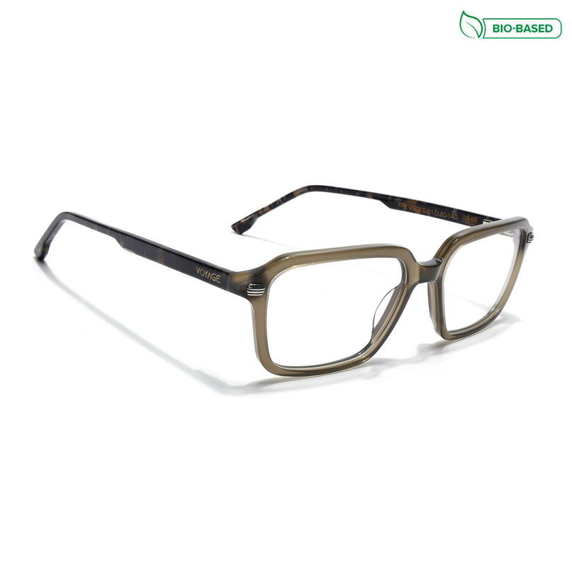 Voyage Glaze Olive Rectangle Acetate Eyeglasses for Men & Women (FPK26016FMG8095)