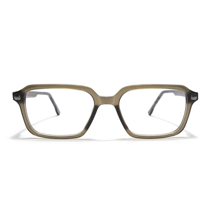 Voyage Glaze Olive Rectangle Acetate Eyeglasses for Men & Women (FPK26016FMG8095)