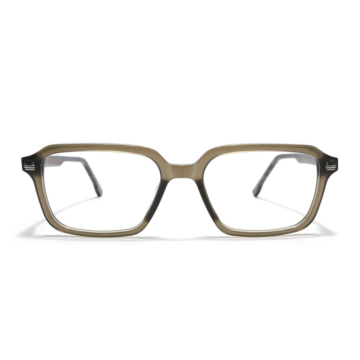 Voyage Glaze Olive Rectangle Acetate Eyeglasses for Men & Women (FPK26016FMG8095)