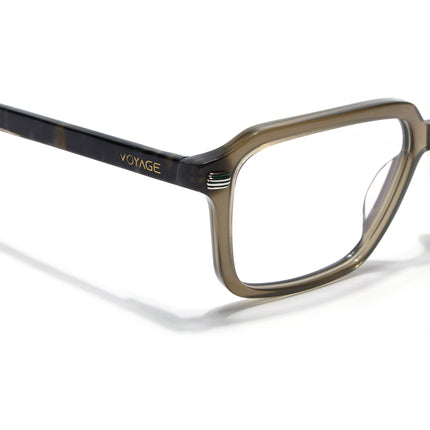 Voyage Glaze Olive Rectangle Acetate Eyeglasses for Men & Women (FPK26016FMG8095)