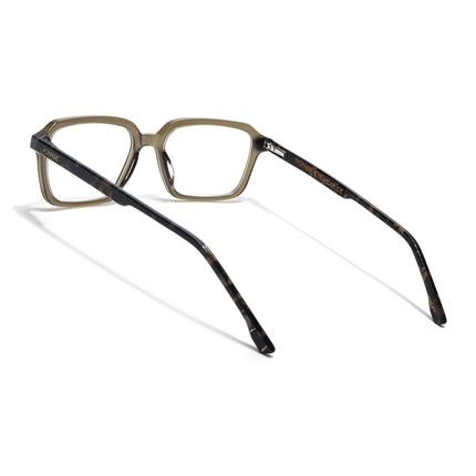 Voyage Glaze Olive Rectangle Acetate Eyeglasses for Men & Women (FPK26016FMG8095)
