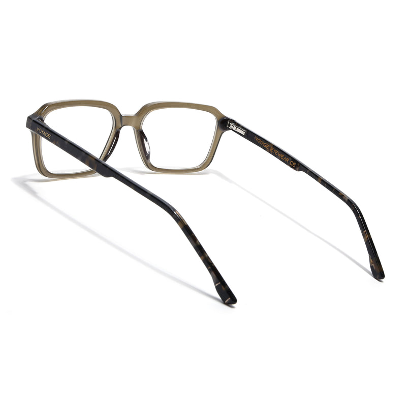 Voyage Glaze Olive Rectangle Acetate Eyeglasses for Men & Women (FPK26016FMG8095)