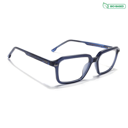 Voyage Glaze Blue Rectangle Acetate Eyeglasses for Men & Women (FPK26016FMG8096)