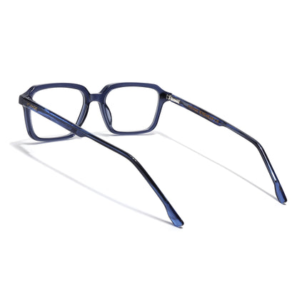 Voyage Glaze Blue Rectangle Acetate Eyeglasses for Men & Women (FPK26016FMG8096)