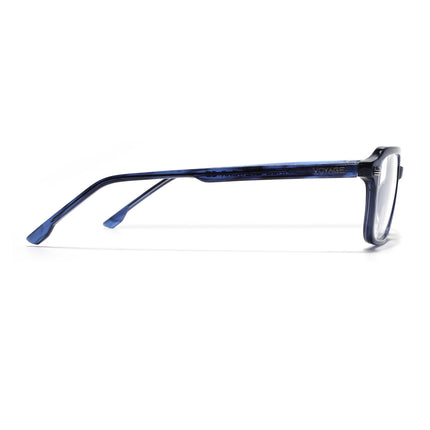 Voyage Glaze Blue Rectangle Acetate Eyeglasses for Men & Women (FPK26016FMG8096)