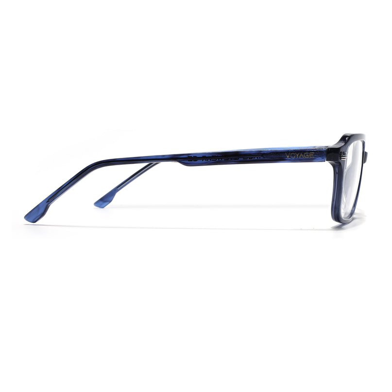 Voyage Glaze Blue Rectangle Acetate Eyeglasses for Men & Women (FPK26016FMG8096)
