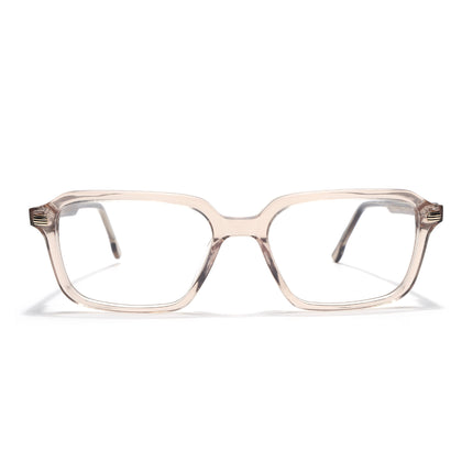 Voyage Glaze Brown Rectangle Acetate Eyeglasses for Men & Women (FPK26016FMG8097)