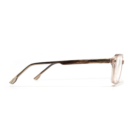 Voyage Glaze Brown Rectangle Acetate Eyeglasses for Men & Women (FPK26016FMG8097)