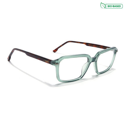 Voyage Glaze Green Rectangle Acetate Eyeglasses for Men & Women (FPK26016FMG8098)