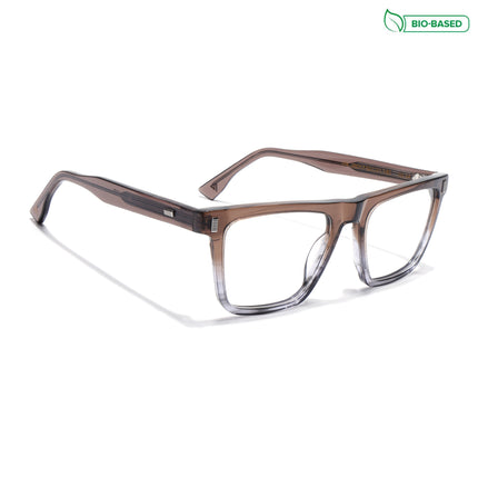 Voyage Glaze Brown Wayfarer Acetate Eyeglasses for Men & Women (FPK26017FMG8141)