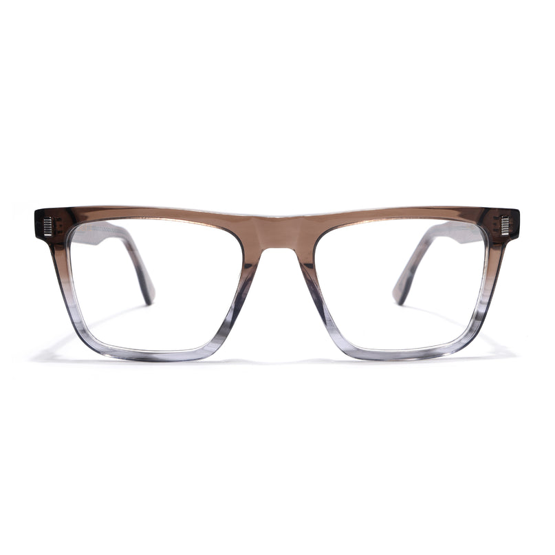 Voyage Glaze Brown Wayfarer Acetate Eyeglasses for Men & Women (FPK26017FMG8141)