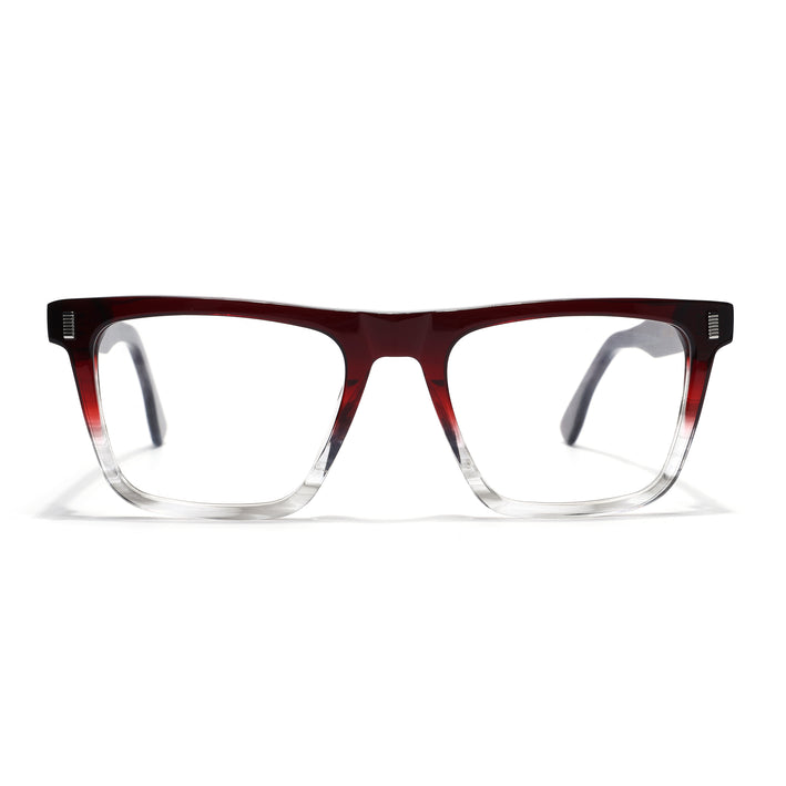 Voyage Glaze Red Wayfarer Acetate Eyeglasses for Men & Women (FPK26017FMG8142)