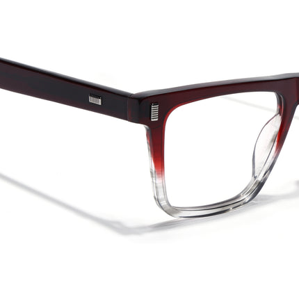 Voyage Glaze Red Wayfarer Acetate Eyeglasses for Men & Women (FPK26017FMG8142)