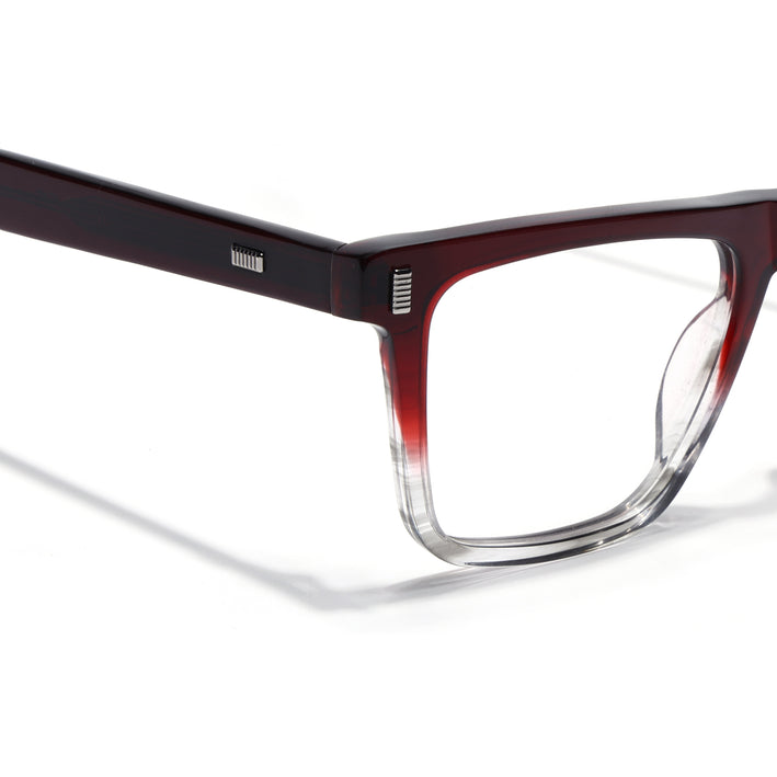 Voyage Glaze Red Wayfarer Acetate Eyeglasses for Men & Women (FPK26017FMG8142)