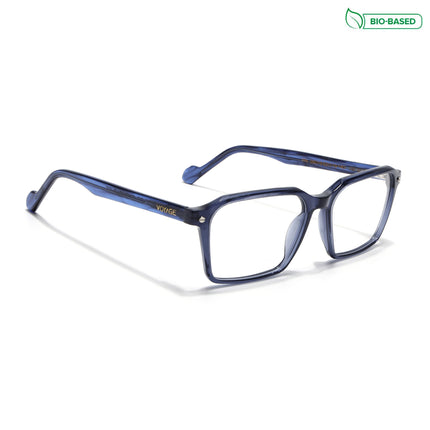 Voyage Glaze Blue Wayfarer Acetate Eyeglasses for Men & Women (FPK26019FMG8116)
