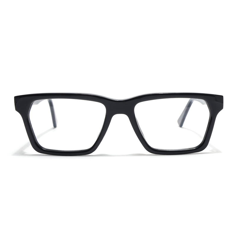 Voyage Glaze Black Rectangle Acetate Eyeglasses for Men & Women (FPK26020FMG8680)