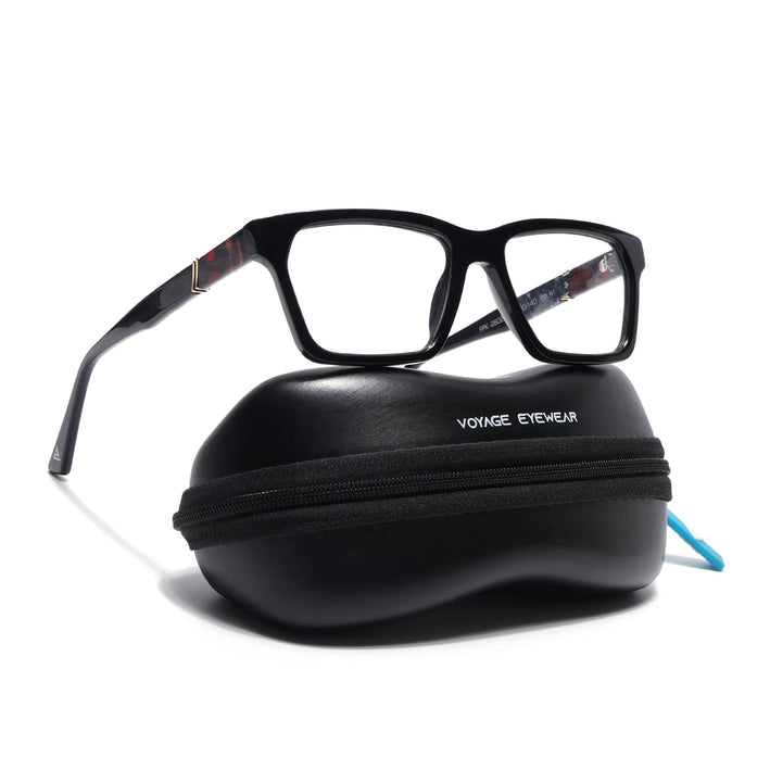 Voyage Glaze Black Rectangle Acetate Eyeglasses for Men & Women (FPK26020FMG8680)