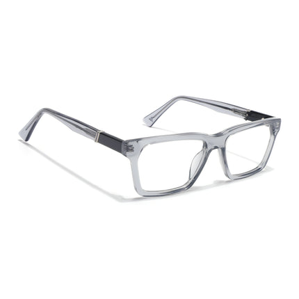 Voyage Glaze Grey Rectangle Acetate Eyeglasses for Men & Women (FPK26020FMG8681)