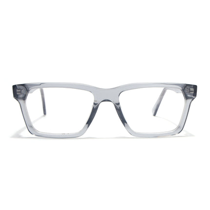 Voyage Glaze Grey Rectangle Acetate Eyeglasses for Men & Women (FPK26020FMG8681)
