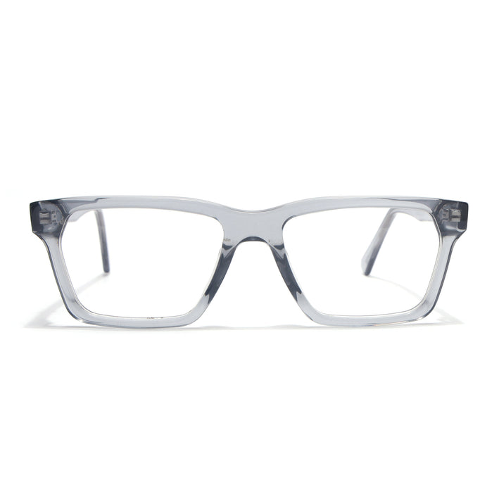 Voyage Glaze Grey Rectangle Acetate Eyeglasses for Men & Women (FPK26020FMG8681)
