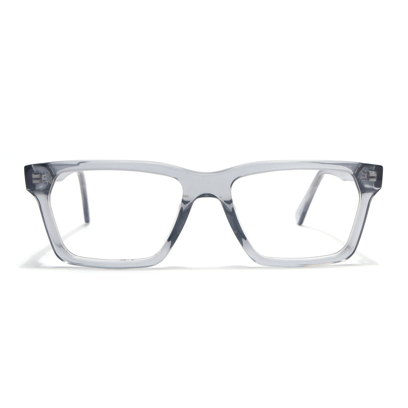Voyage Glaze Grey Rectangle Acetate Eyeglasses for Men & Women (FPK26020FMG8681)