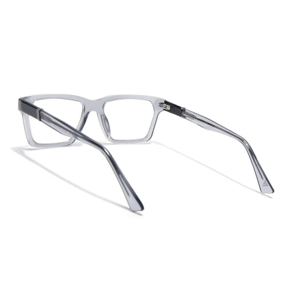 Voyage Glaze Grey Rectangle Acetate Eyeglasses for Men & Women (FPK26020FMG8681)