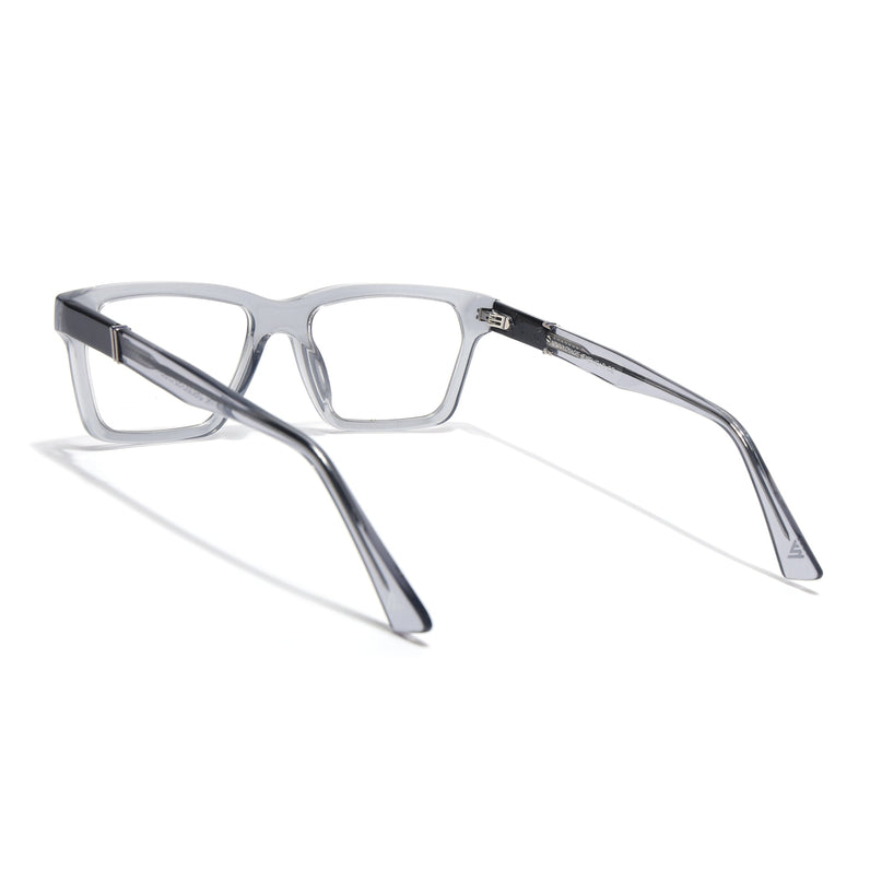 Voyage Glaze Grey Rectangle Acetate Eyeglasses for Men & Women (FPK26020FMG8681)