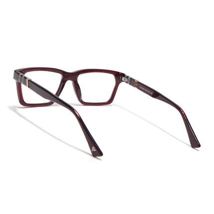 Voyage Glaze Wine Rectangle Acetate Eyeglasses for Men & Women (FPK26020FMG8682)