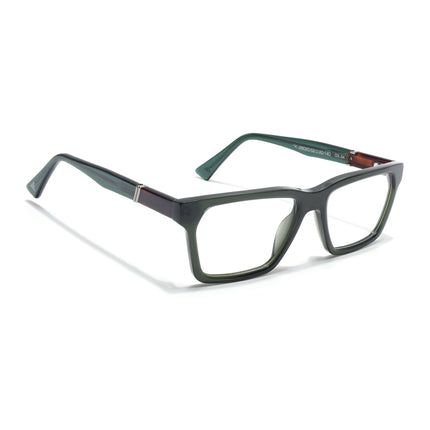 Voyage Glaze Green Rectangle Acetate Eyeglasses for Men & Women (FPK26020FMG8683)