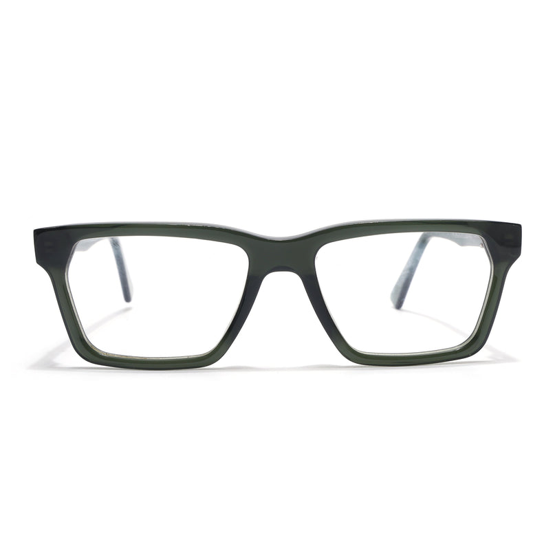 Voyage Glaze Green Rectangle Acetate Eyeglasses for Men & Women (FPK26020FMG8683)