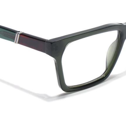 Voyage Glaze Green Rectangle Acetate Eyeglasses for Men & Women (FPK26020FMG8683)