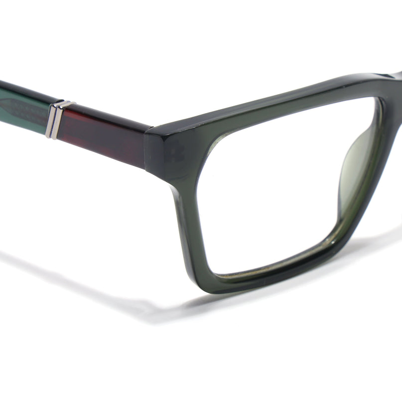 Voyage Glaze Green Rectangle Acetate Eyeglasses for Men & Women (FPK26020FMG8683)
