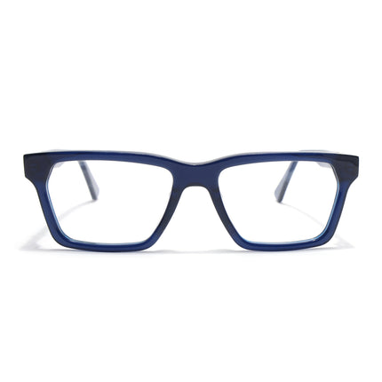 Voyage Glaze Blue Rectangle Acetate Eyeglasses for Men & Women (FPK26020FMG8684)