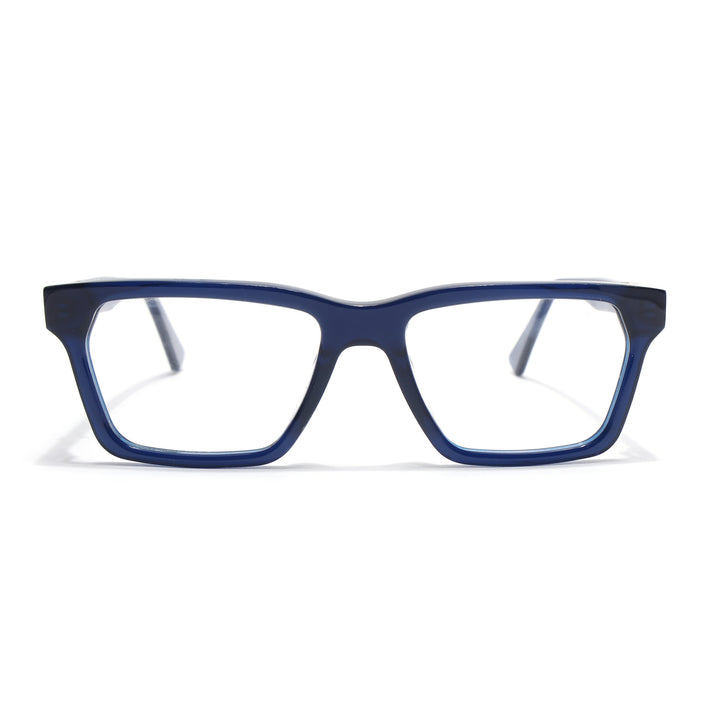 Voyage Glaze Blue Rectangle Acetate Eyeglasses for Men & Women (FPK26020FMG8684)