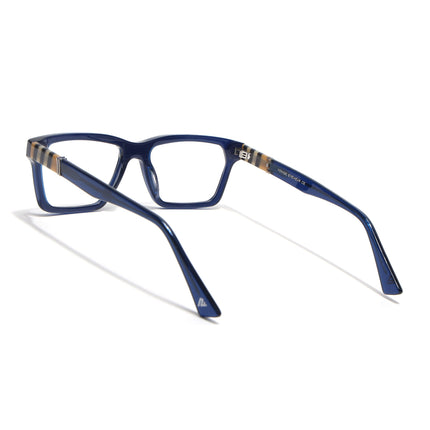 Voyage Glaze Blue Rectangle Acetate Eyeglasses for Men & Women (FPK26020FMG8684)