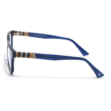 Voyage Glaze Blue Rectangle Acetate Eyeglasses for Men & Women (FPK26020FMG8684)