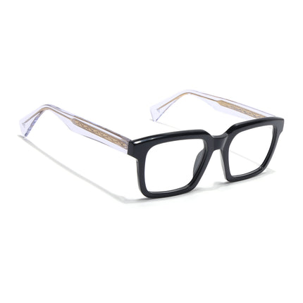 Voyage Glaze Black Square Acetate Eyeglasses for Men & Women (FPK26021FMG8660)