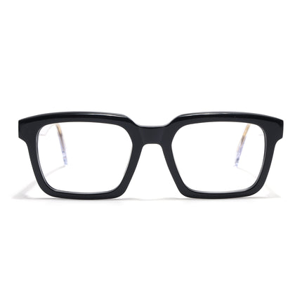 Voyage Glaze Black Square Acetate Eyeglasses for Men & Women (FPK26021FMG8660)