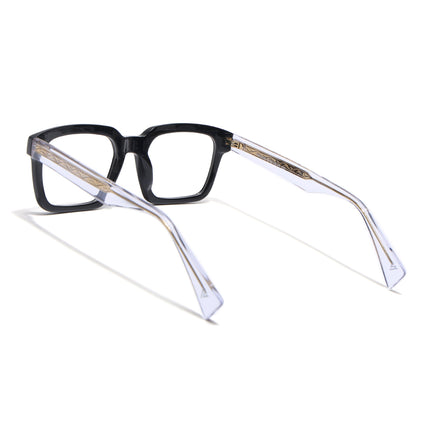 Voyage Glaze Black Square Acetate Eyeglasses for Men & Women (FPK26021FMG8660)
