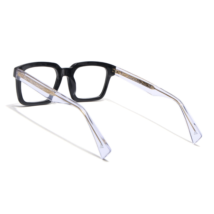 Voyage Glaze Black Square Acetate Eyeglasses for Men & Women (FPK26021FMG8660)
