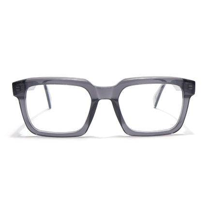 Voyage Glaze Grey Square Acetate Eyeglasses for Men & Women (FPK26021FMG8661)